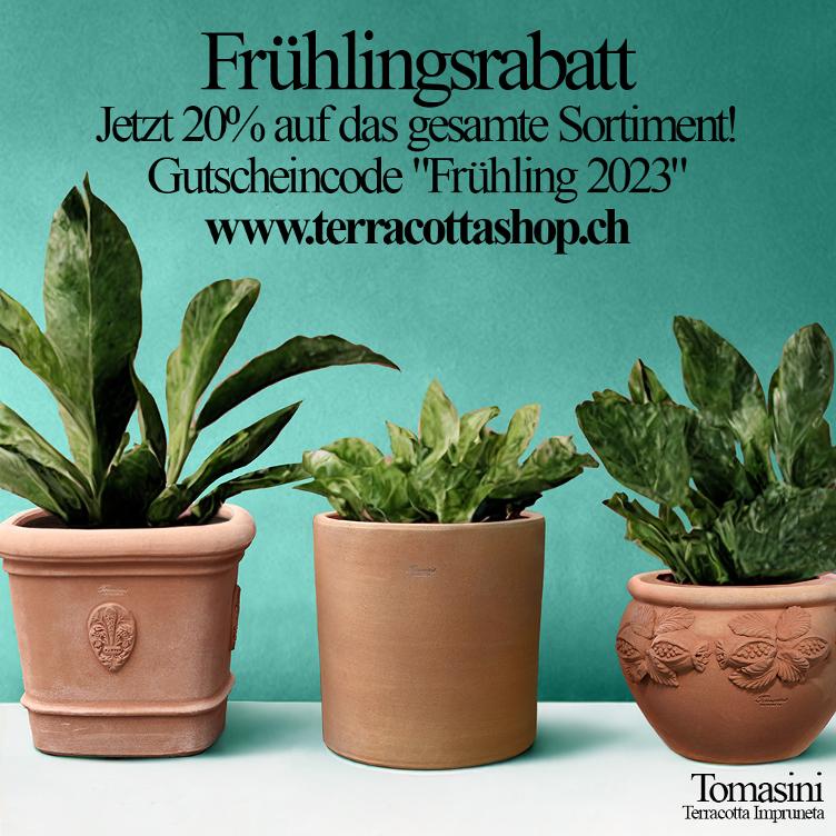 Frühlingsrabatt: 20% auf alle Tomasini Terracotta Produkte!